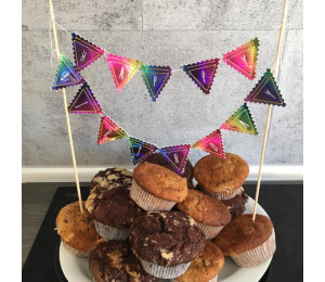 Stickdatei - ITH Mini Wimpelchen Happy Birthday